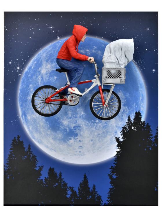 NECA 40th Anniversary 7 - Inch Scale E.T. & Elliot on Bicycle Action Figure