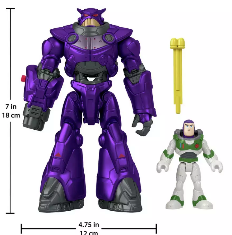 Disney Pixar Lightyear Imaginext Action Figure Set - Battle Blast Zurg vs. Buzz Lightyear (Space Ranger Alpha)