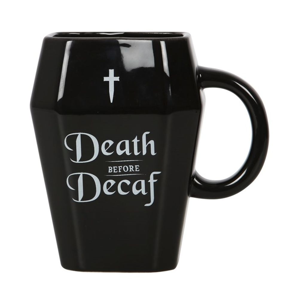 310ml Microwave-Safe Coffin-Shaped Death Before Decaf Mug