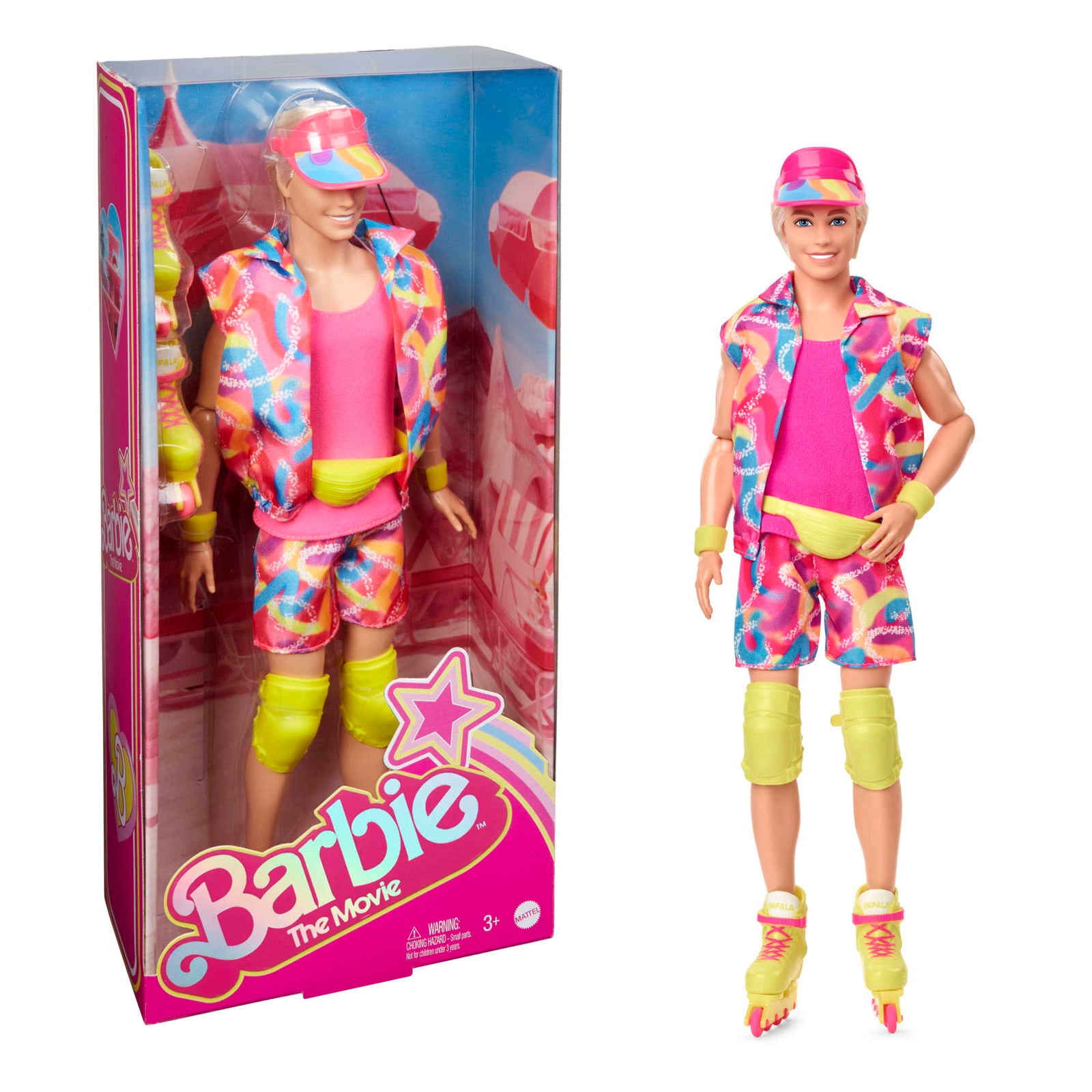 Barbie The Movie Collectible Neon Roller Skating Ken Doll Toy