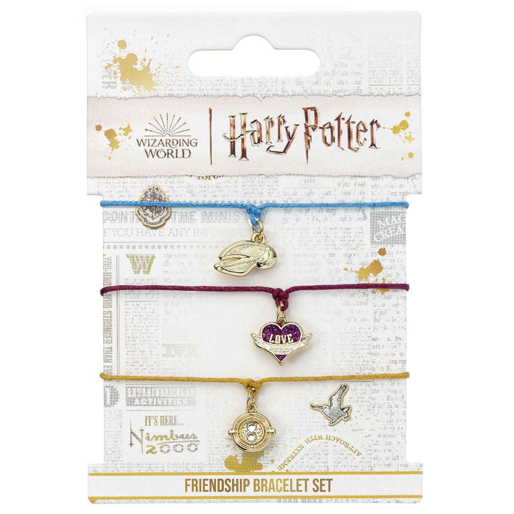Harry Potter Inspired Golden Snitch Themed Friendship Bracelet Set for Sharing