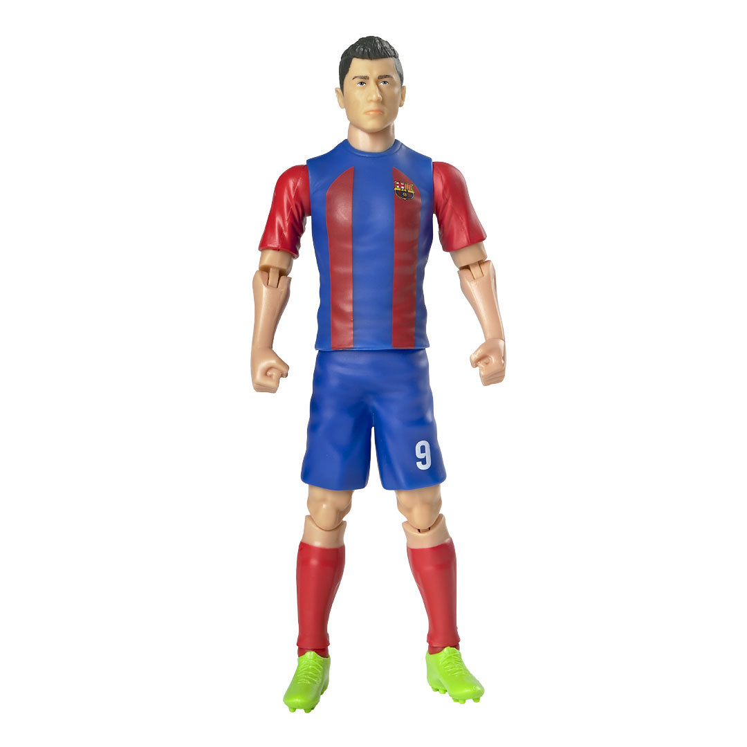 Barcelona's Robert Lewandowski No.8 Detailed Action Figure with Football