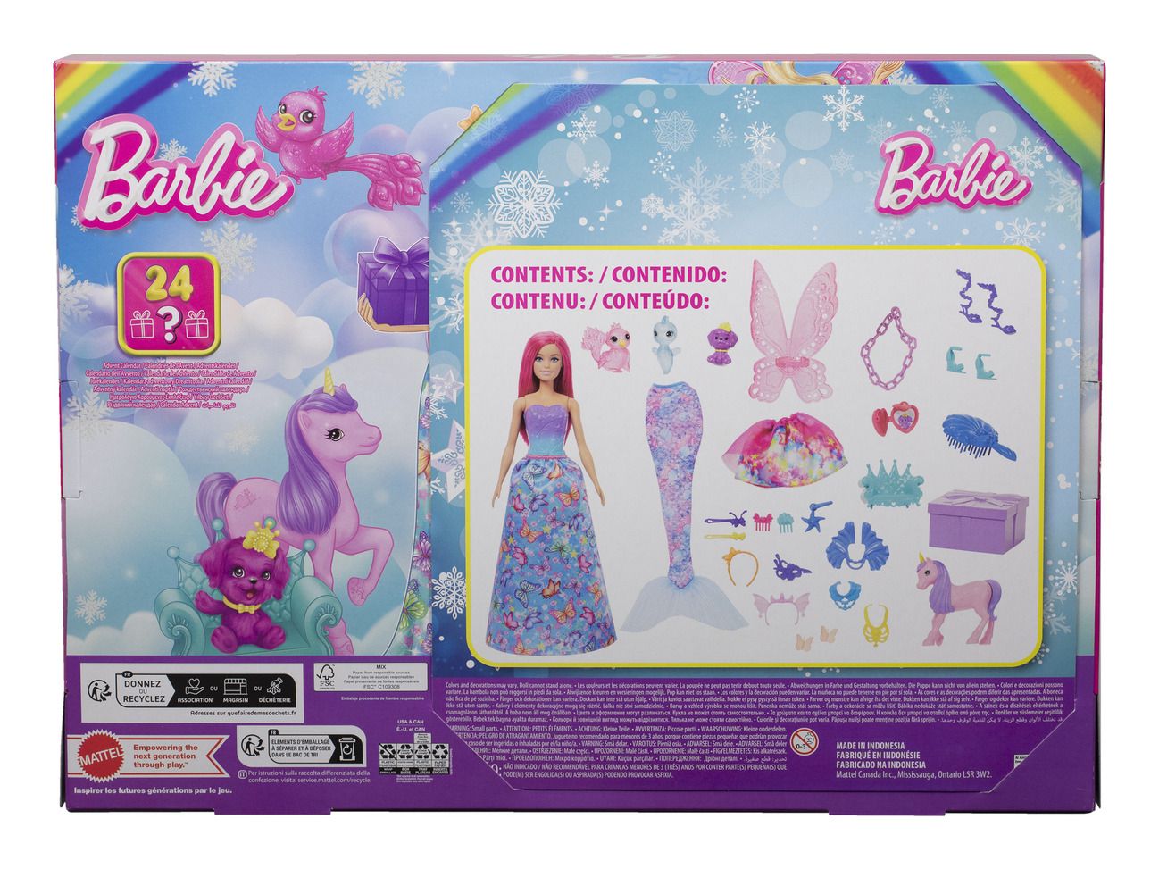 Barbie Holiday Fantasy Themed Advent Calendar with Surprise Gifts