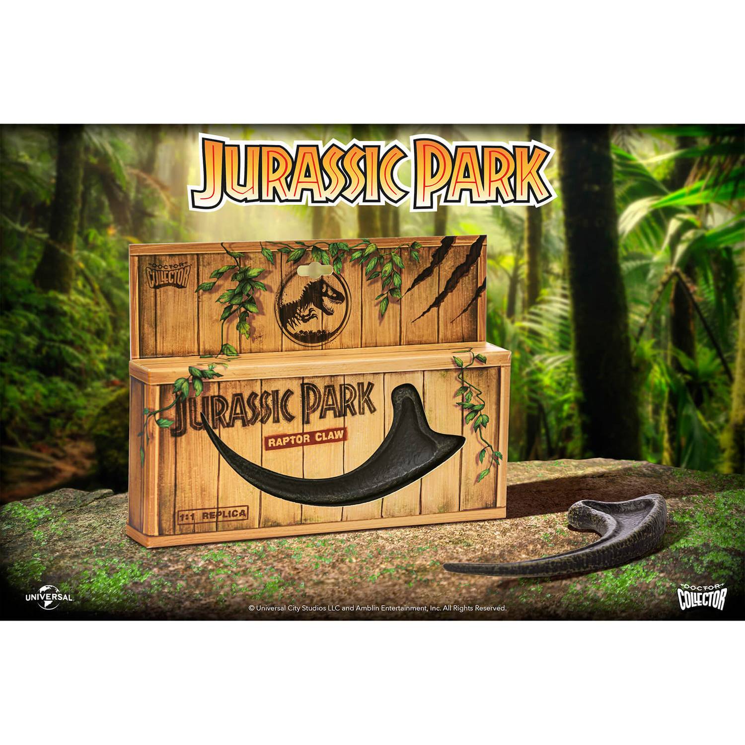 Doctor Collector's 1:1 Scale Authentic Jurassic Park Replica Raptor Claw