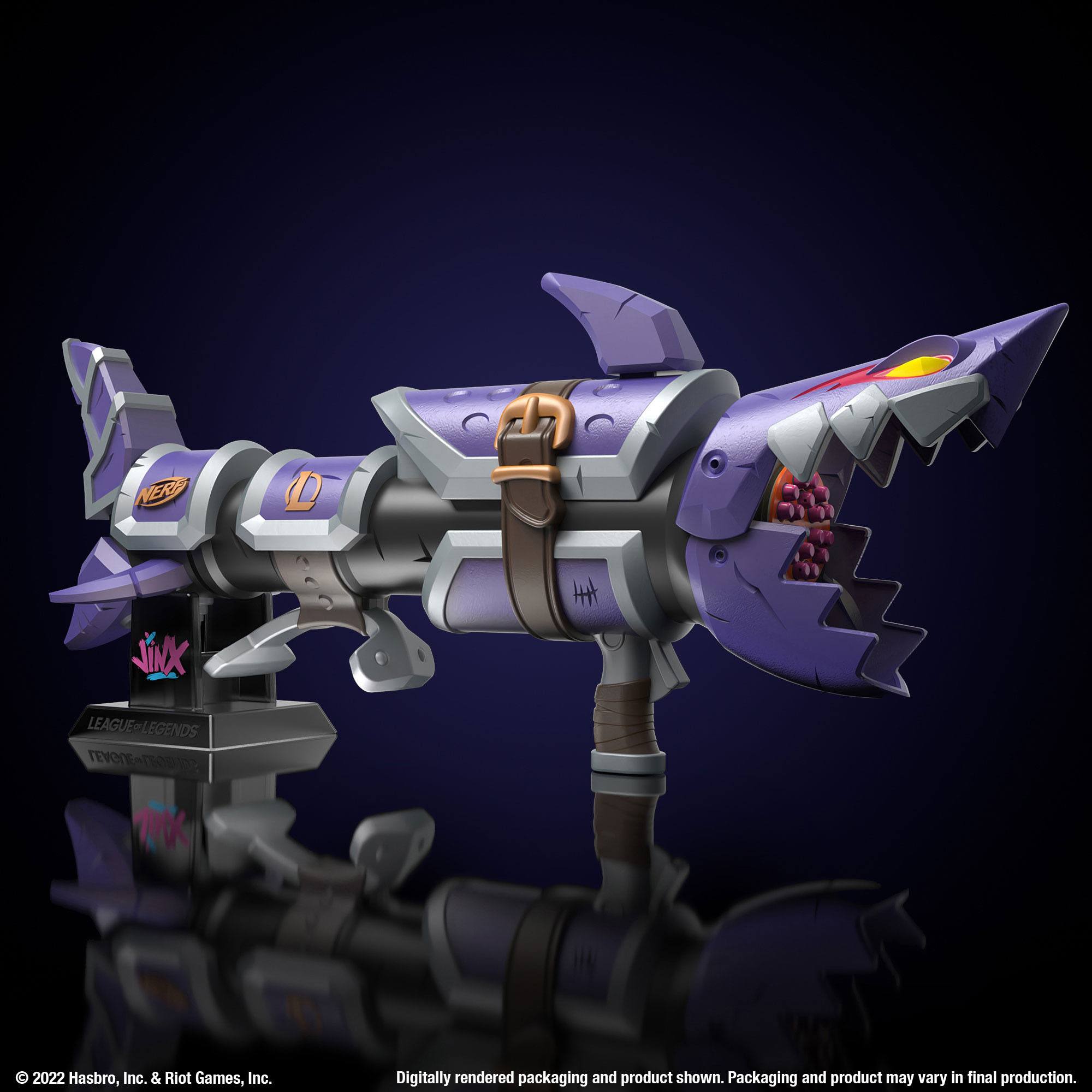 Limited Edition Nerf LMTD League of Legends Inspired Jinx Fishbones Dart Blaster