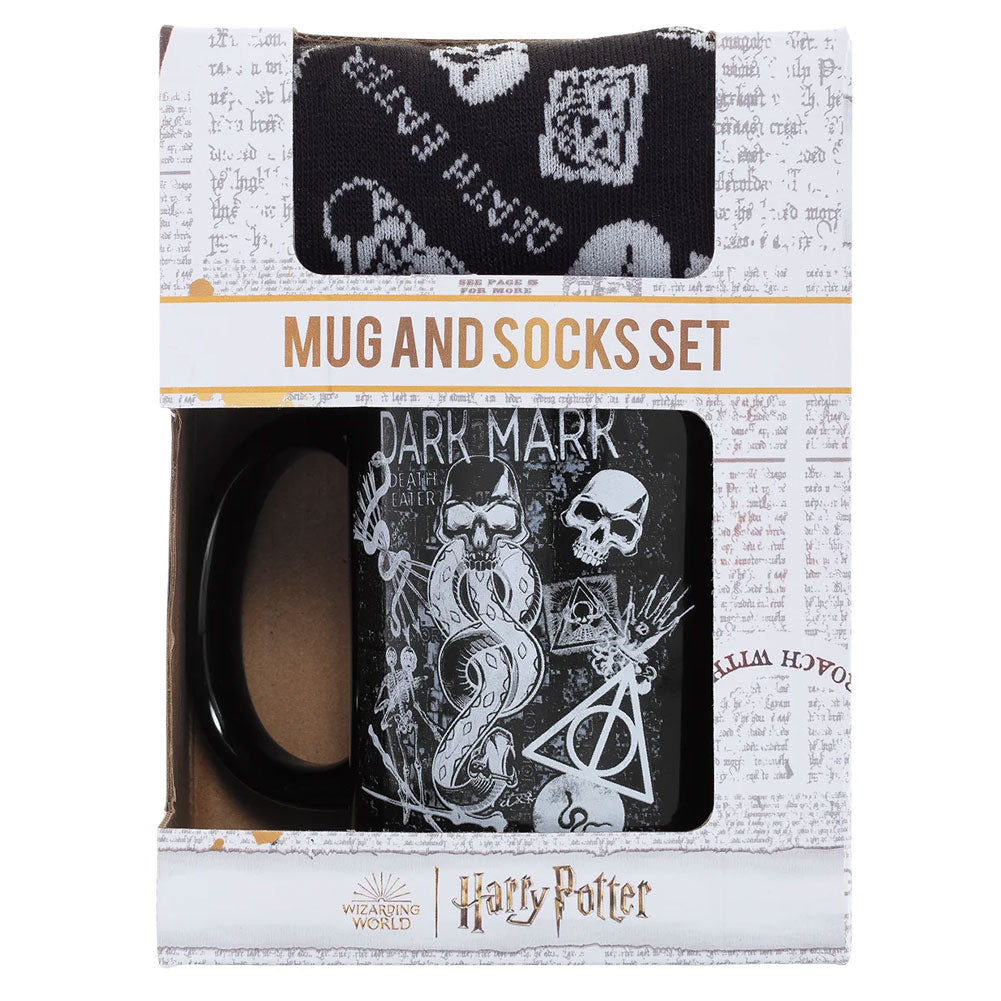 Harry Potter Dark Arts-Inspired Black Mug and Sock Gift Set