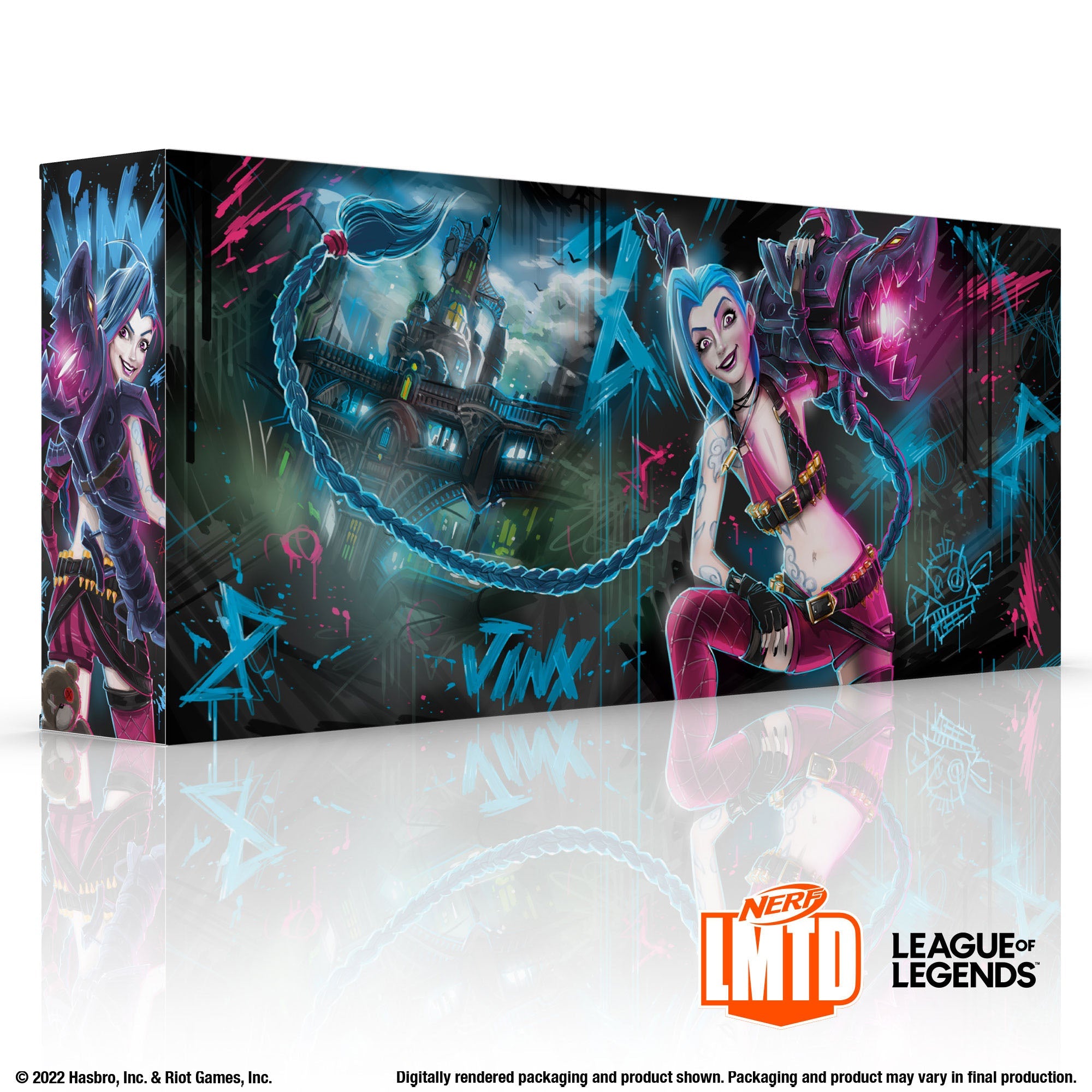 Limited Edition Nerf LMTD League of Legends Inspired Jinx Fishbones Dart Blaster