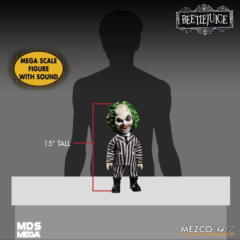 Mezco Designer Series 15-Inch Mega Scale Talking Collectible Figure of Beetlejuice