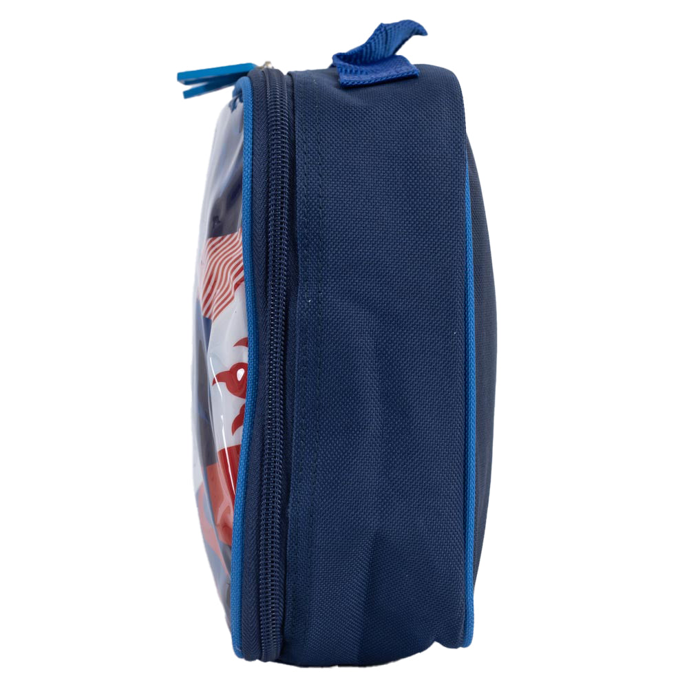 Blue Polyester England FA Double - Zipped Lunch Bag with Crest Patch