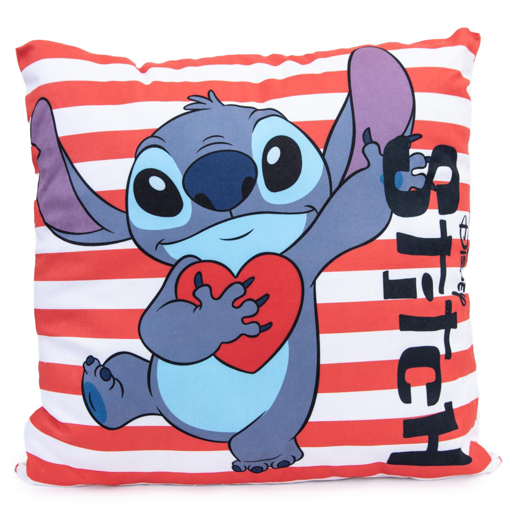 Lilo & Stitch Character Themed Striped Decorative Cushion