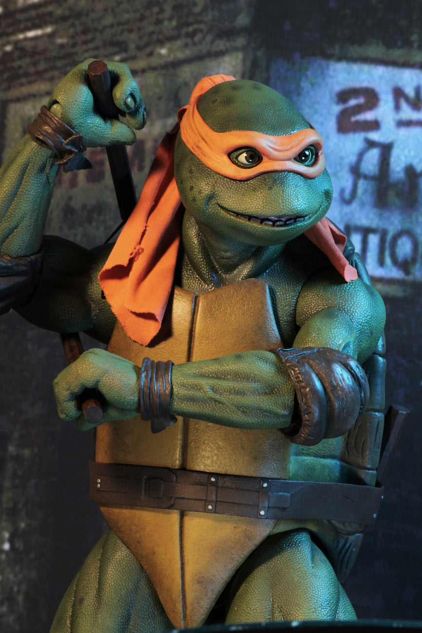 NECA 1/4 Scale Action Figure: Michelangelo from 1990 Teenage Mutant Ninja Turtles Movie