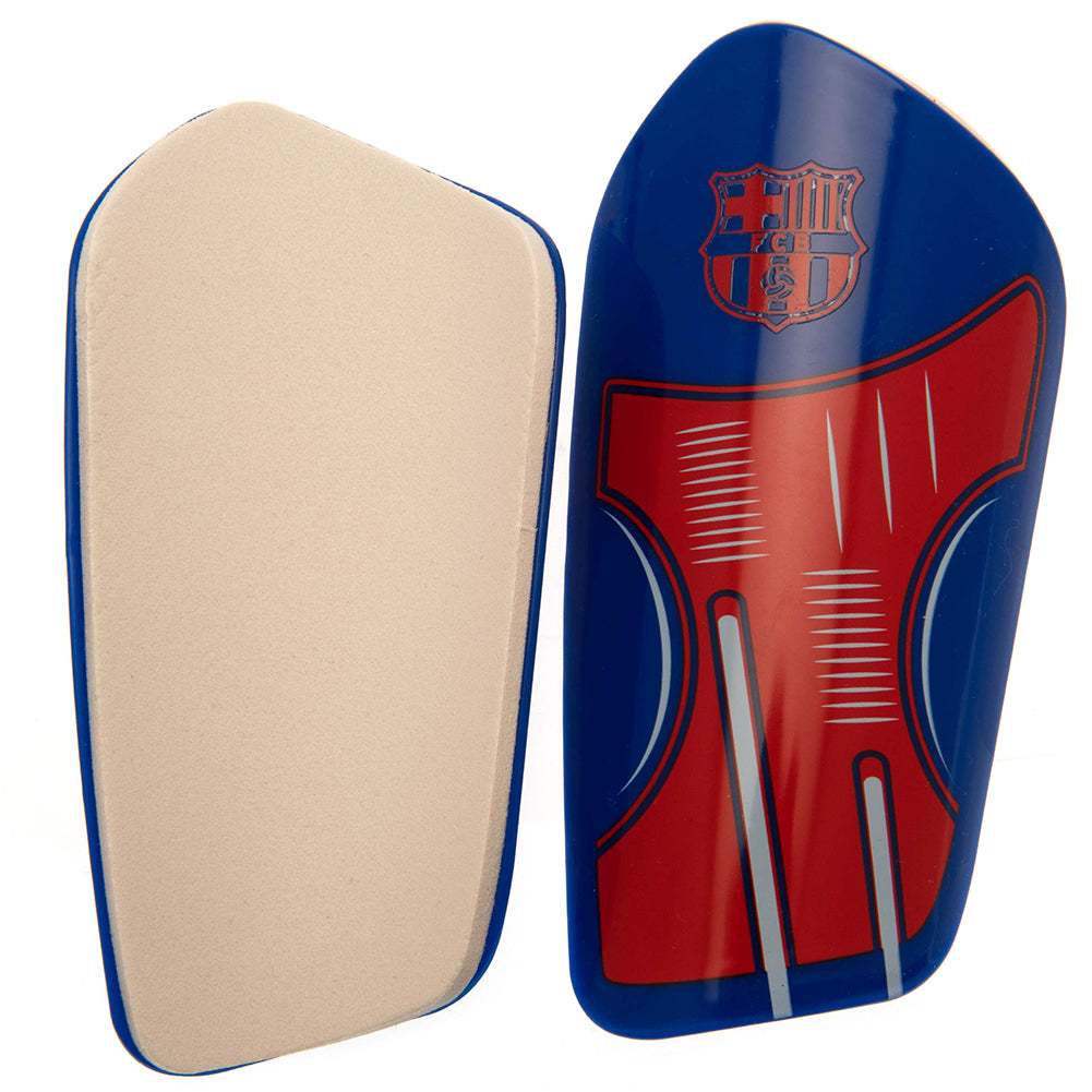 FC Barcelona Youth-sized Shin Guards for Soccer
