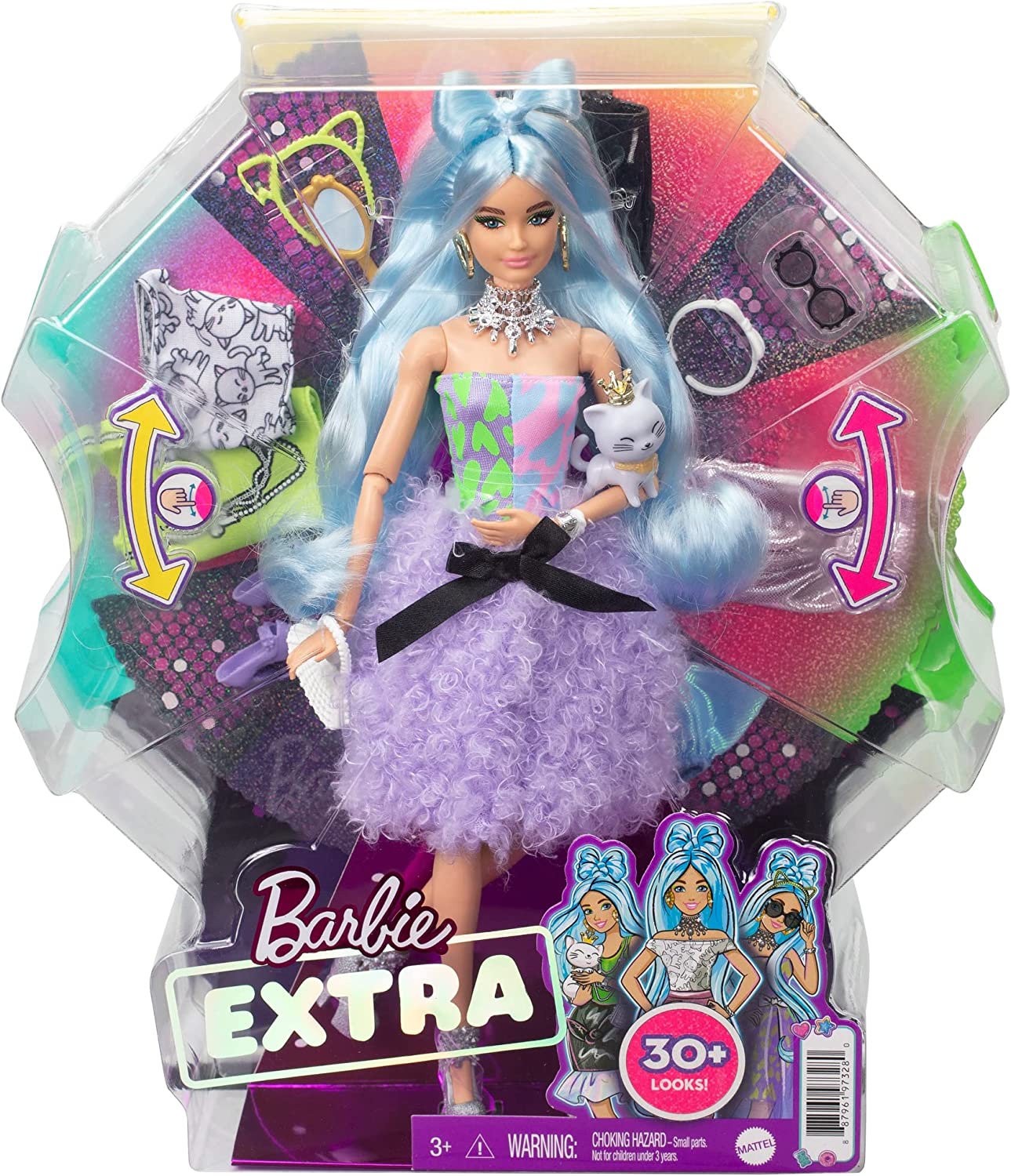 Barbie Extra Deluxe Doll Set with Versatile Mix-and-Match Accessories