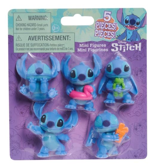 5-Pack Set of 2.5-Inch Disney Stitch Collectible Figures