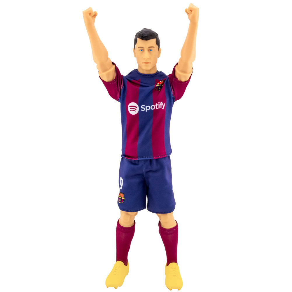 Authentic FC Barcelona Robert Lewandowski Soccer Action Figure Collectible