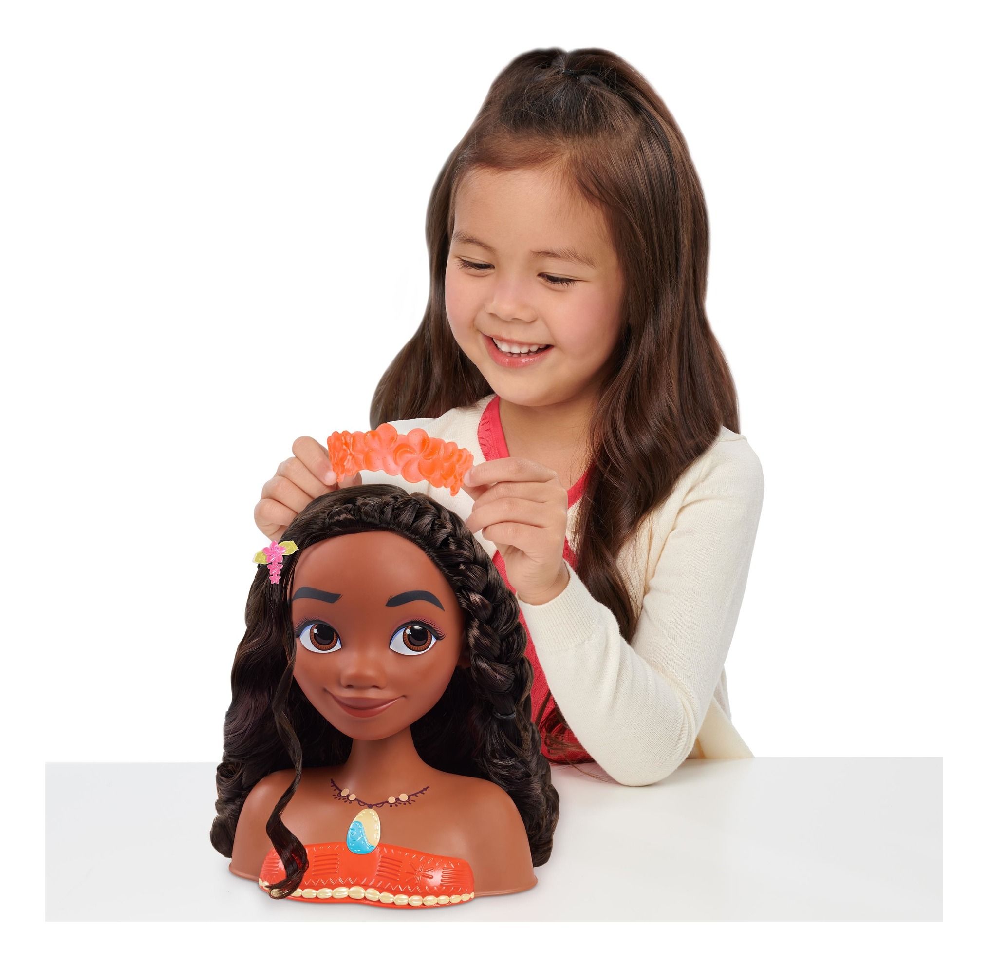 Disney Princess Moana Doll with Long Black Hair and 13 Styling Accessories