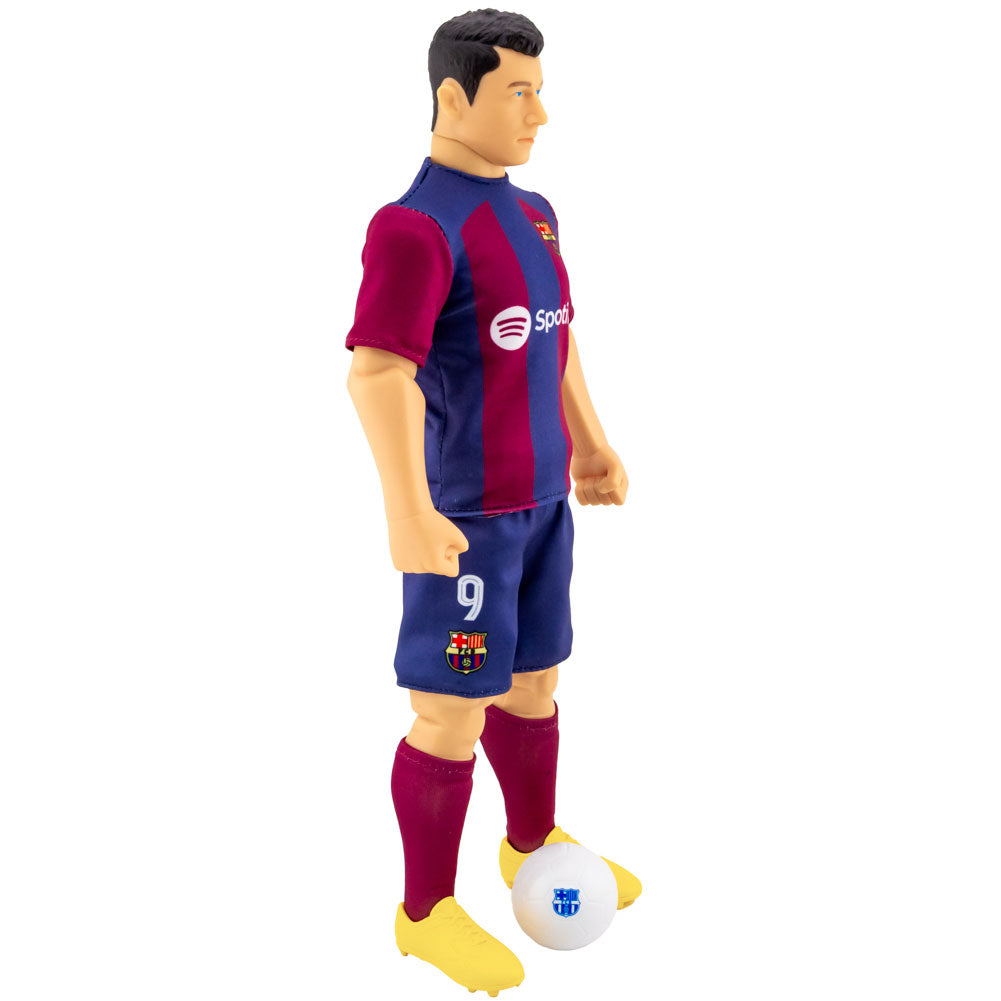 Authentic FC Barcelona Robert Lewandowski Soccer Action Figure Collectible