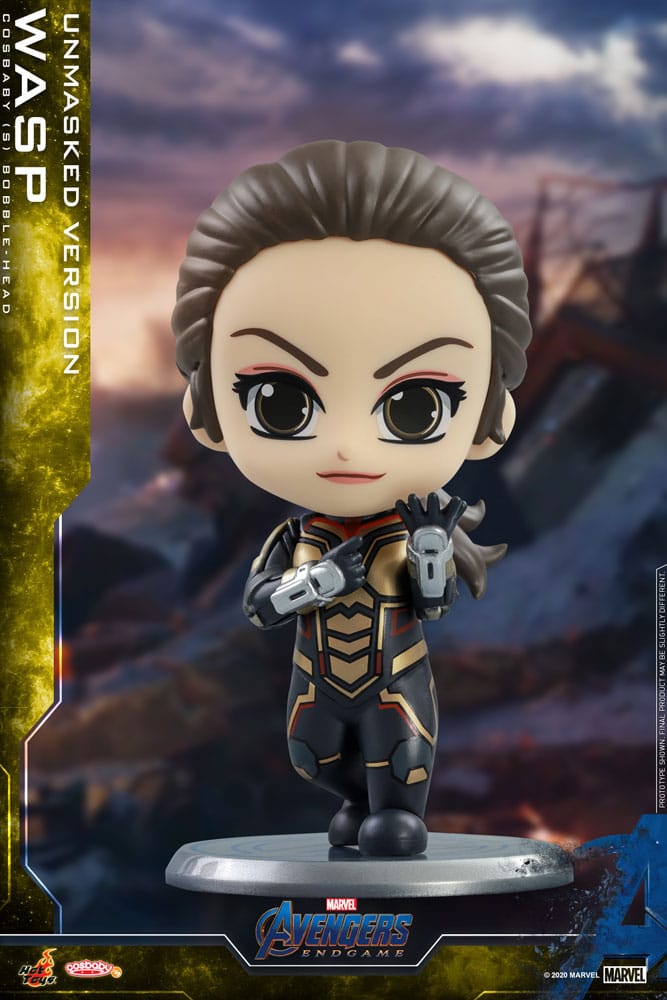 Marvel Avengers: Endgame Cosbaby Collection Miniature Figurine - The Wasp (Unmasked Edition)