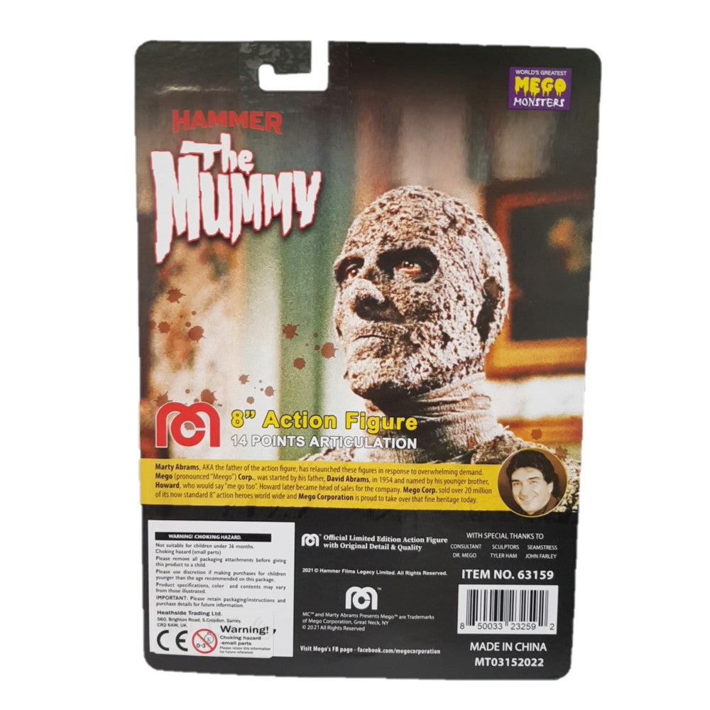 8-Inch Retro Horror Mummy Mego Action Figure Inspired by the 1959 Movie