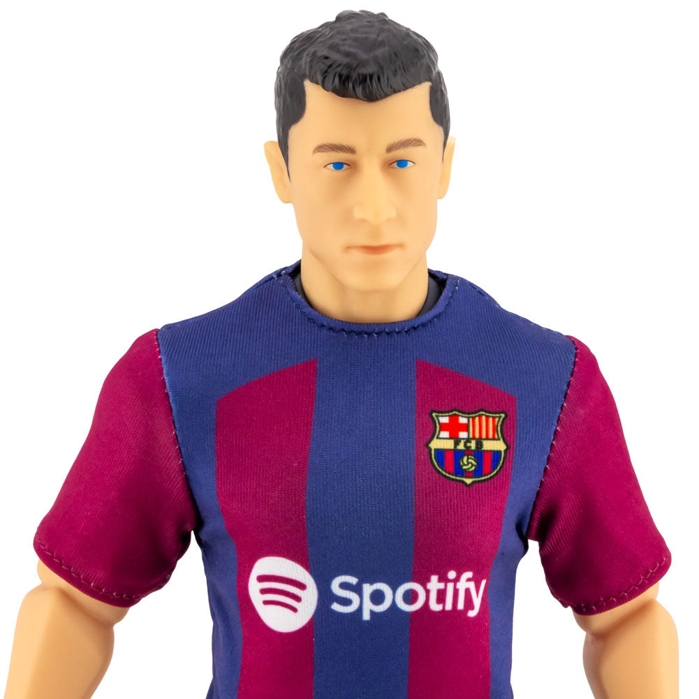 Authentic FC Barcelona Robert Lewandowski Soccer Action Figure Collectible