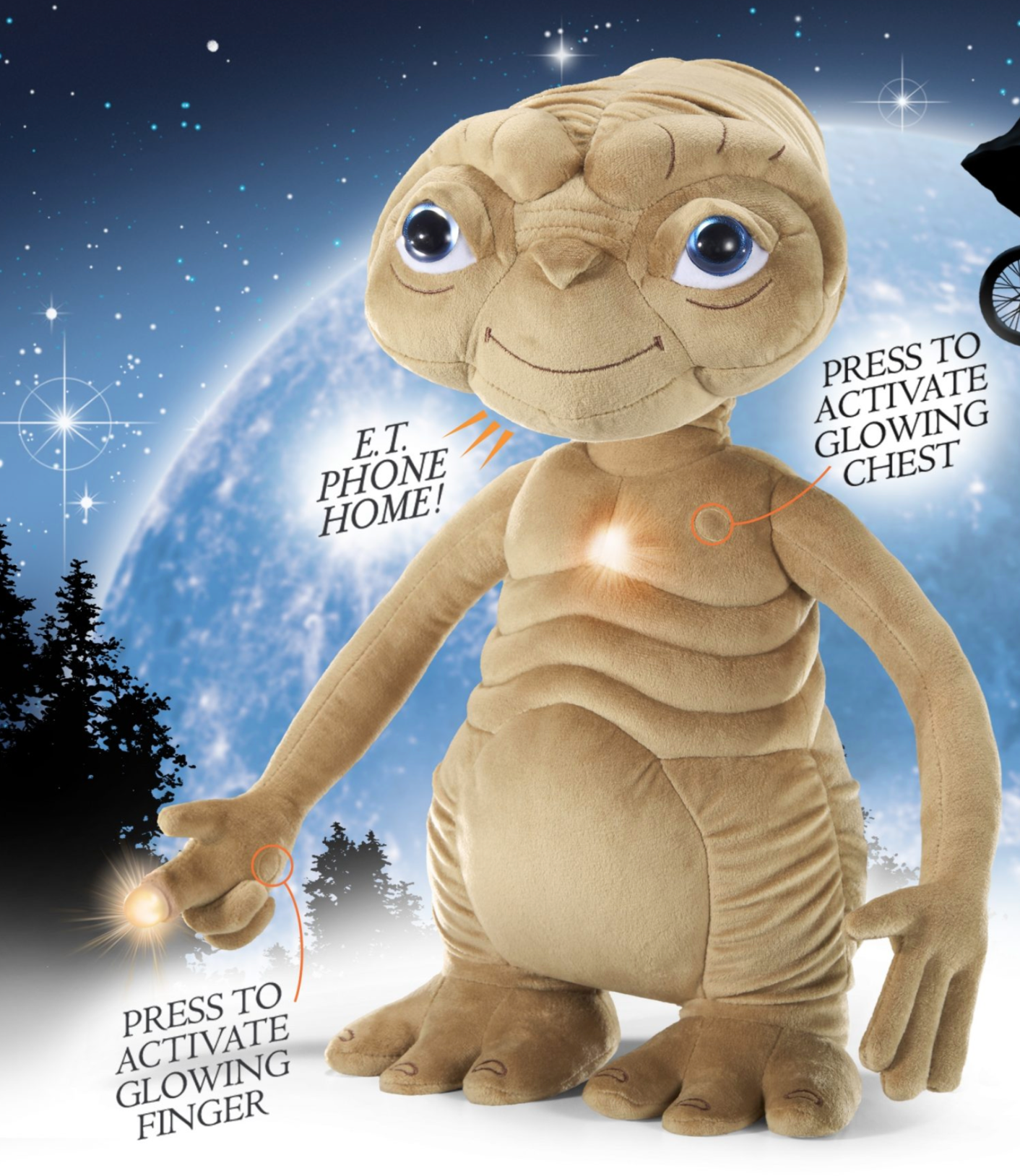 Interactive Electronic E.T. The Extra - Terrestrial Plush Toy with Authentic Phrases