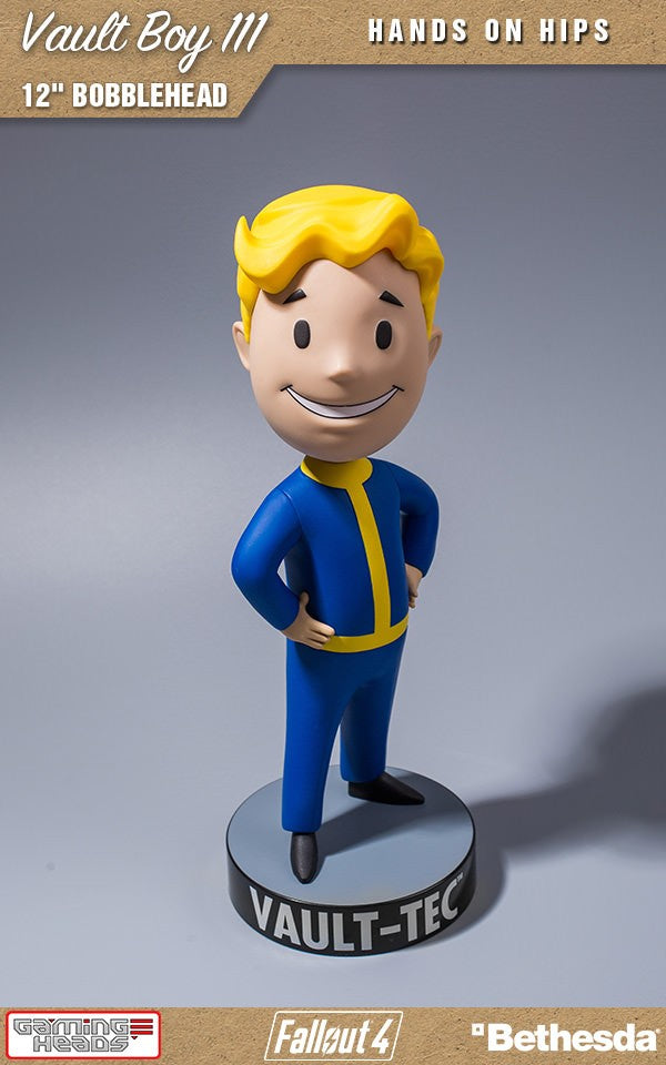 12 - inch Fallout Vault Boy 111 Bobblehead with Hands on Hips