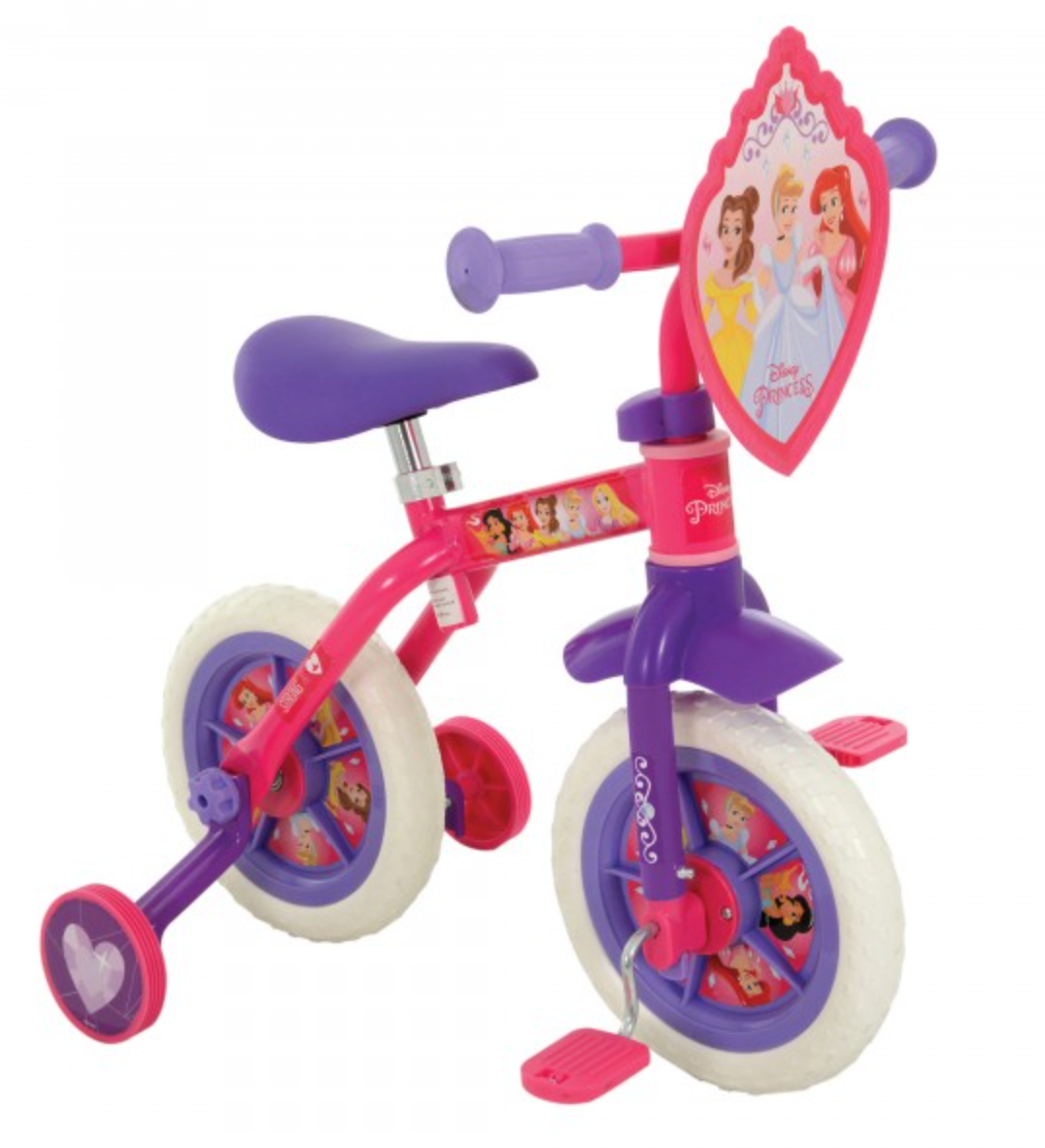 Disney Princess 2-in-1 10-Size Training and Balance Bicycle for Little Princess Fans