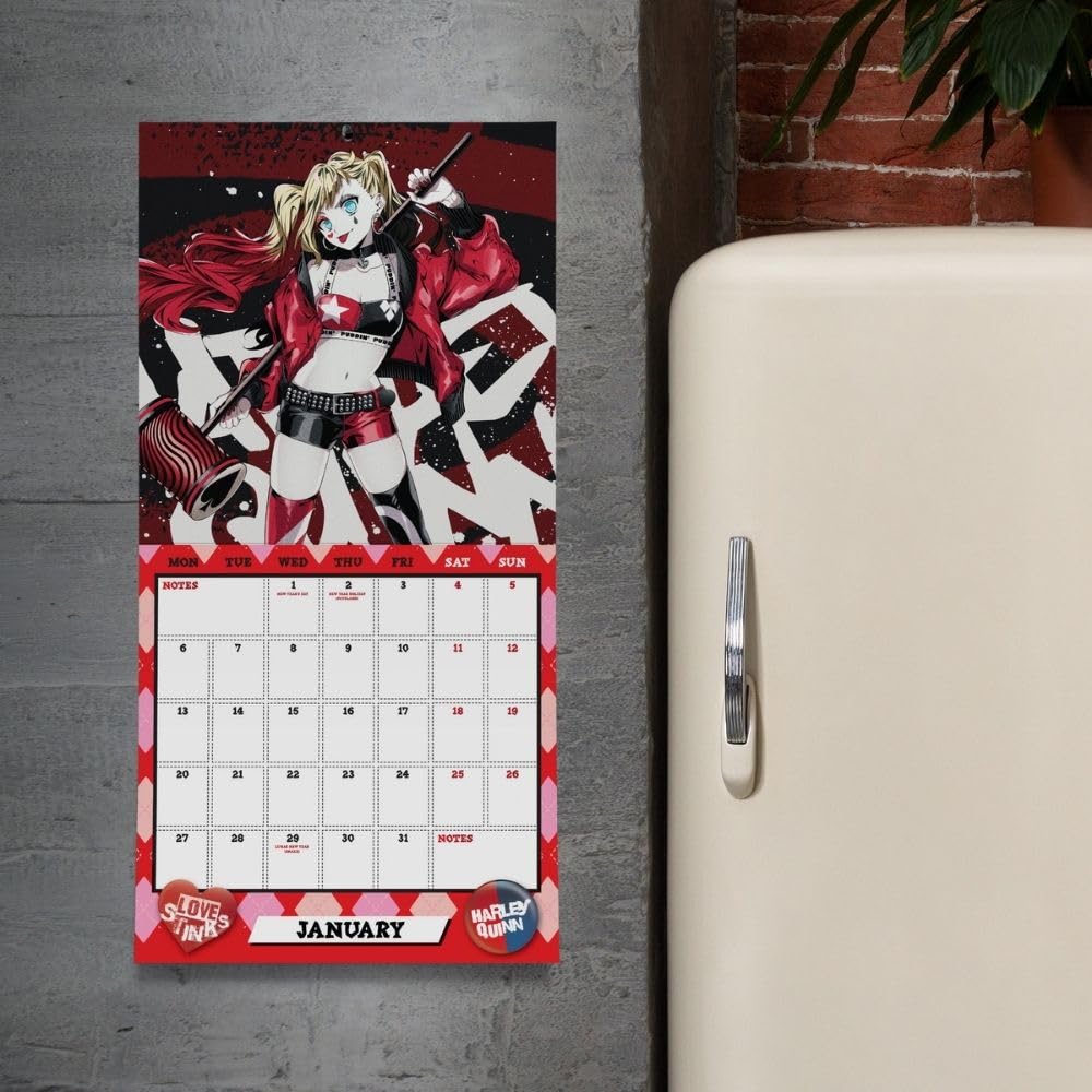 2025 Harley Quinn Themed Square Wall Calendar