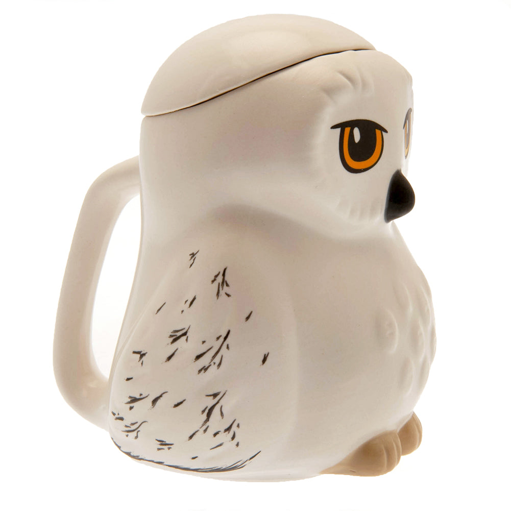 3D Harry Potter Themed Ceramic Mug Featuring Hedwig the Owl with Removable Lid