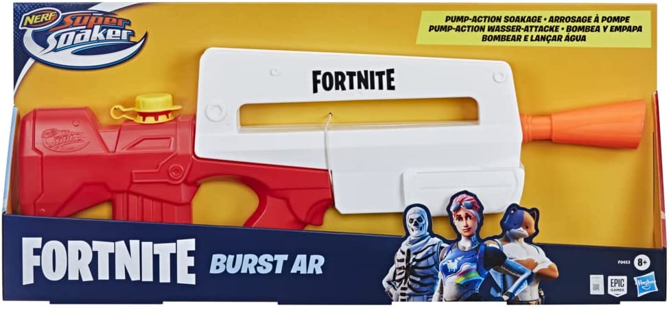 NERF Super Soaker Fortnite Themed Burst AR Style Water Blaster Toy for Outdoor Fun