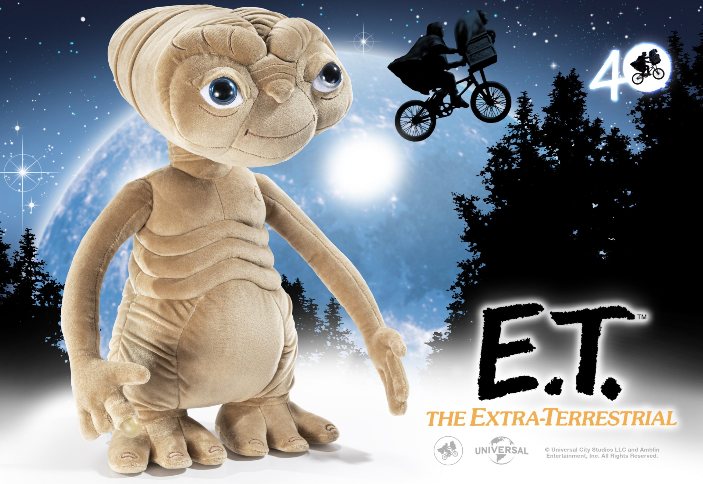 Interactive Electronic E.T. The Extra - Terrestrial Plush Toy with Authentic Phrases