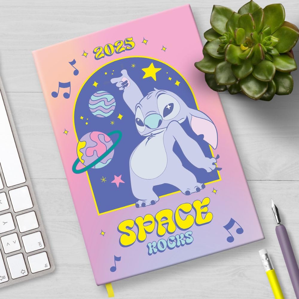 2025 Colorful A5 Lilo & Stitch Hardback Weekly View Diary