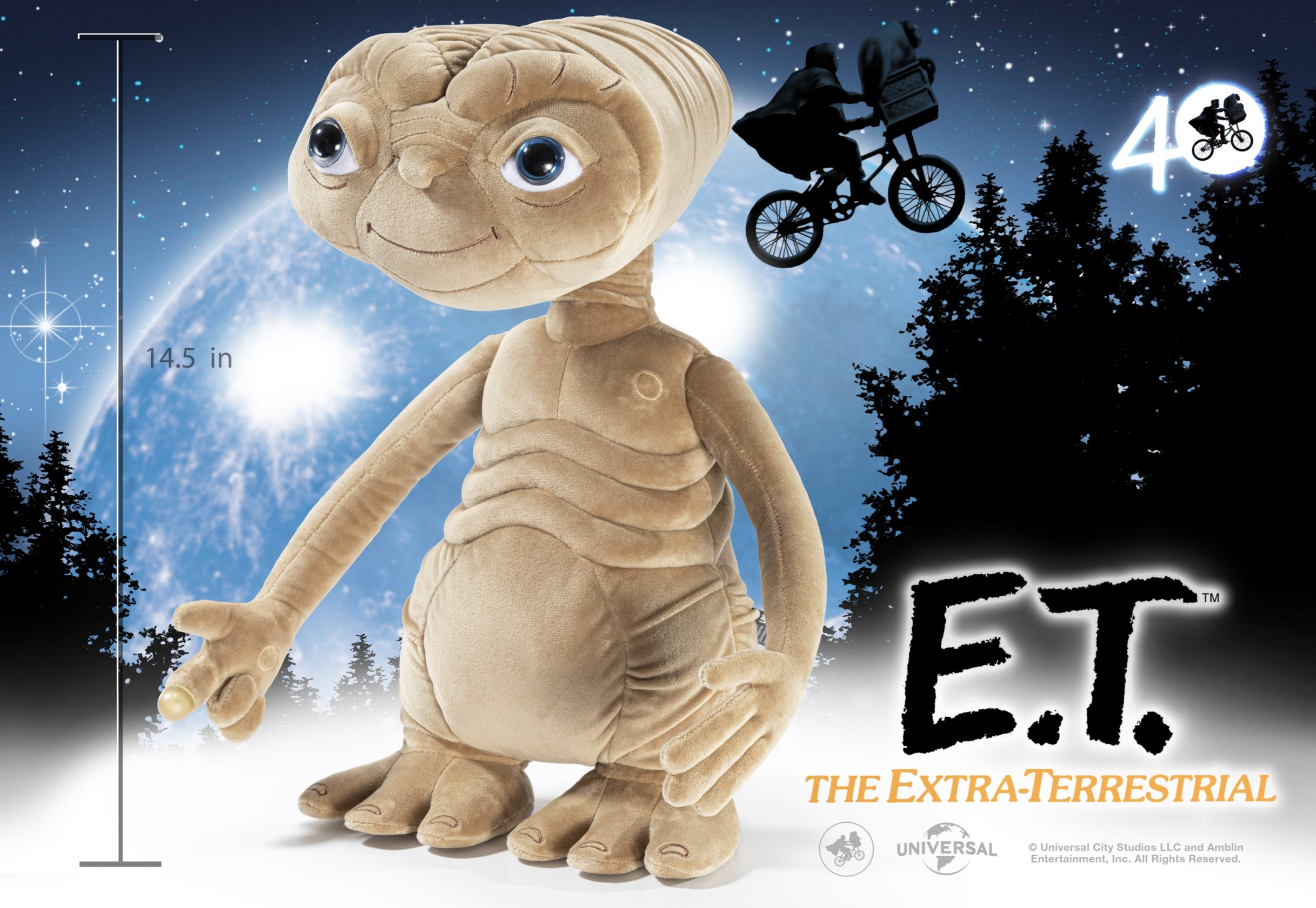 Interactive Electronic E.T. The Extra - Terrestrial Plush Toy with Authentic Phrases