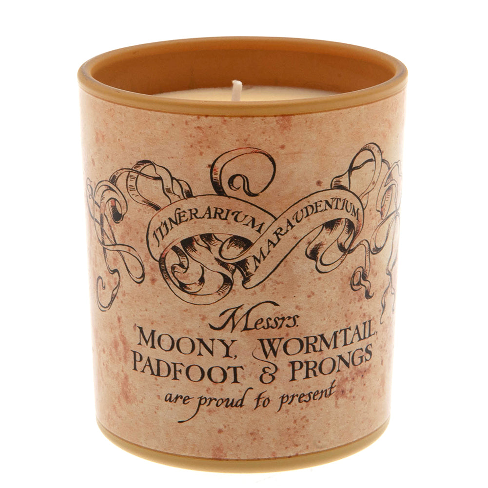 Unscented Harry Potter Candle in Marauders Map Colored Glass Container