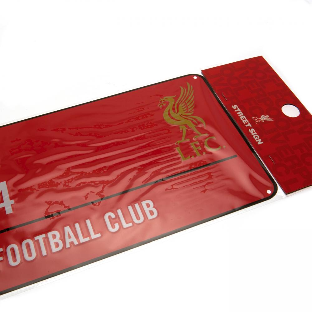 Stamped Metal Gloss Finish Liverpool FC Anfield Road Colour Wall Sign