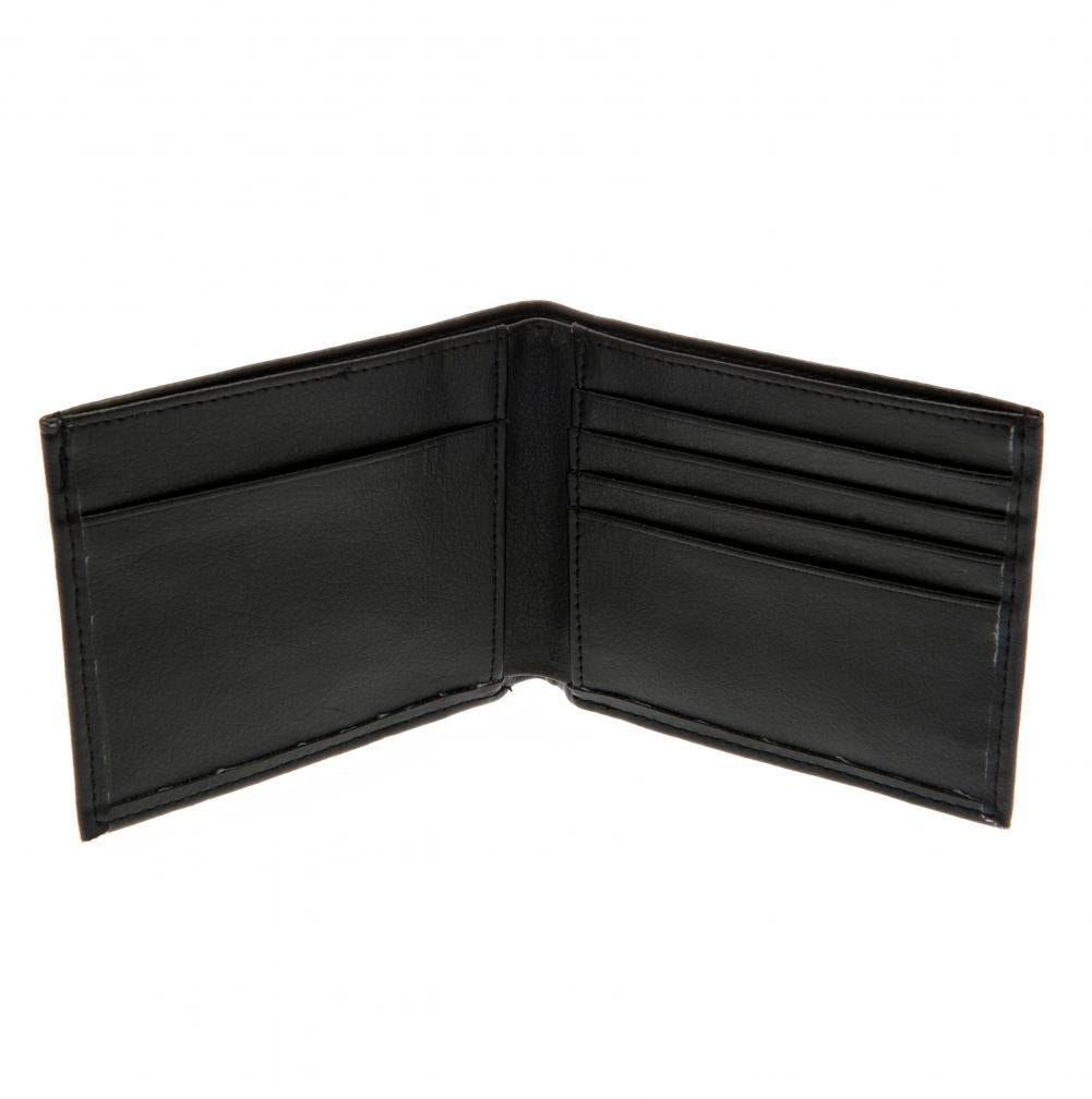 Everton Football Club Embroidered Leather-like Black Wallet for Daily Use