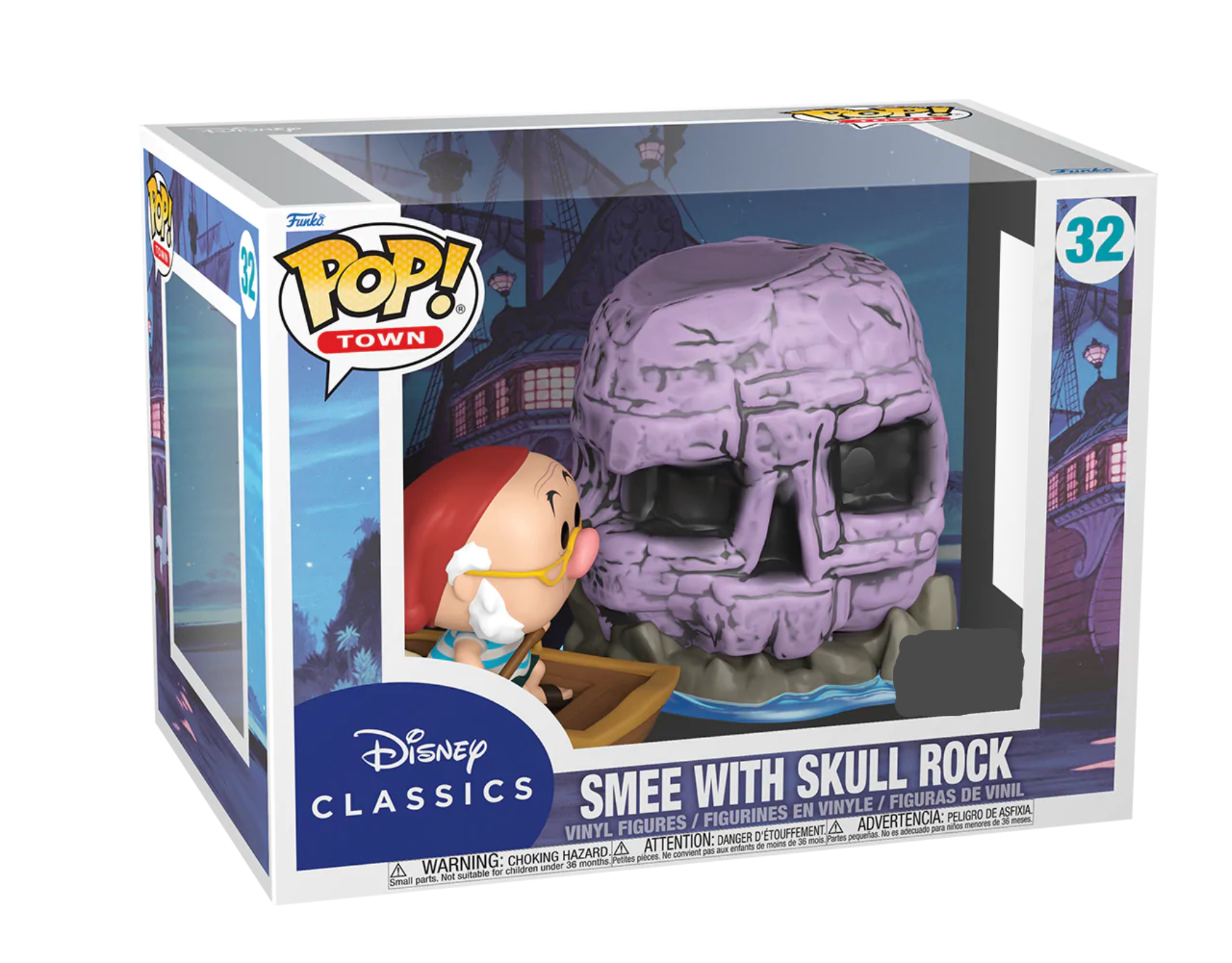 Exclusive Disney Peter Pan Smee with Skull Rock Funko Pop Vinyl Collectible Figure
