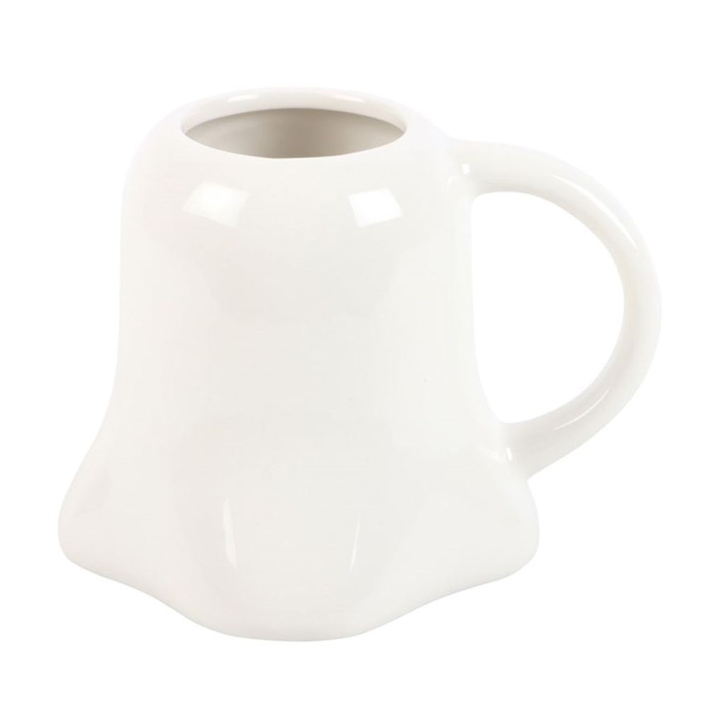Charming Mr Boo Ghost Mug with a Stylish Black Bow Tie