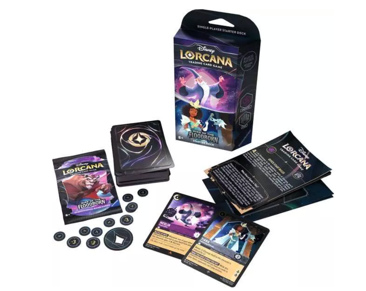Disney Lorcana Starter Deck: Merlin and Tiana for Beginner Card Gamers