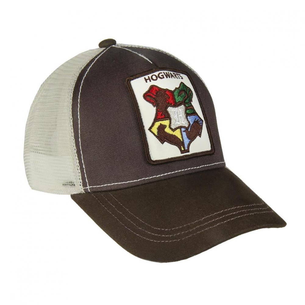 Harry Potter Hogwarts Embroidered Trucker Style Curved Brim Snapback Cap for Adults
