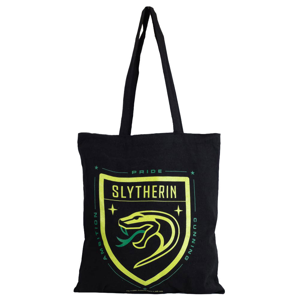 High - Quality Harry Potter Inspired Slytherin Cotton Canvas Tote Shopping Bag