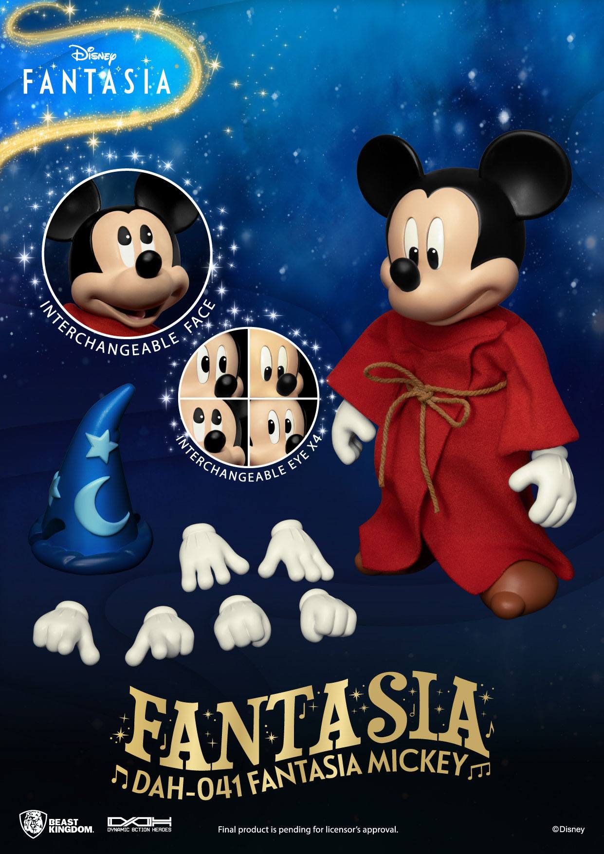 Disney Classic Dynamic Action Figures - 1/9 Scale Mickey Fantasia Deluxe Edition Collectible Heroes