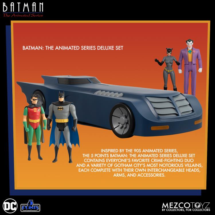 Deluxe 5-Point Batman The Animated Series Vehicle - Batmobile Toy for Collectors