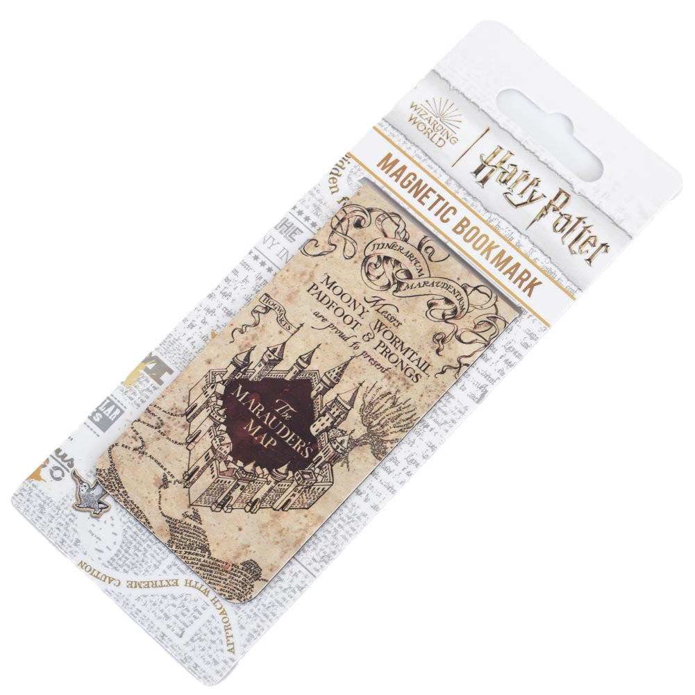 Harry Potter Themed Magnetic Bookmark Featuring Marauders Map Design