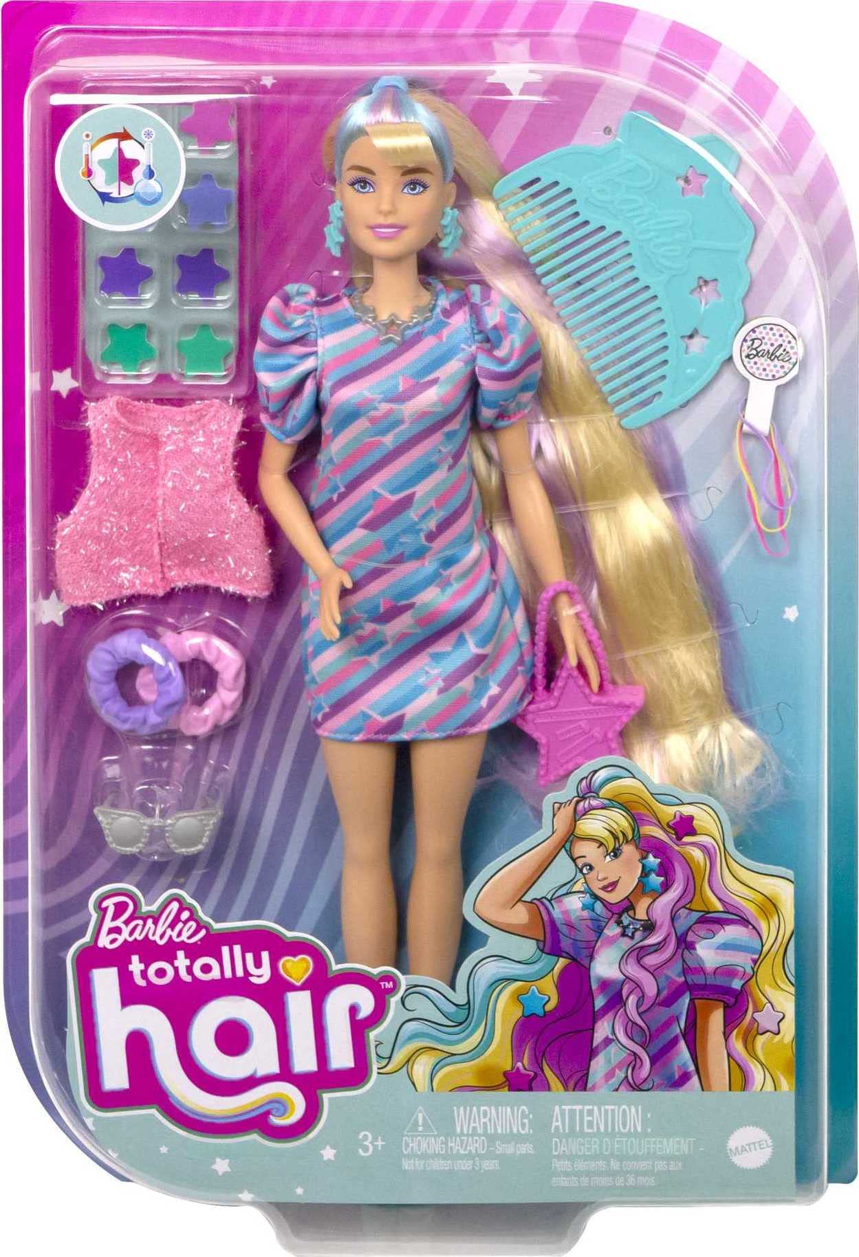 Star - Themed Barbie Totally Hair Doll with 15+ Color - Changing Accessories