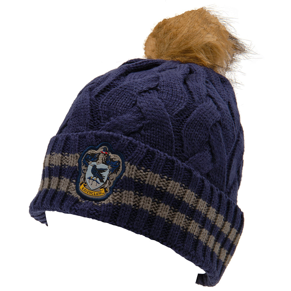 Harry Potter Themed Bobble Beanie Hat for Adults - Ravenclaw Style