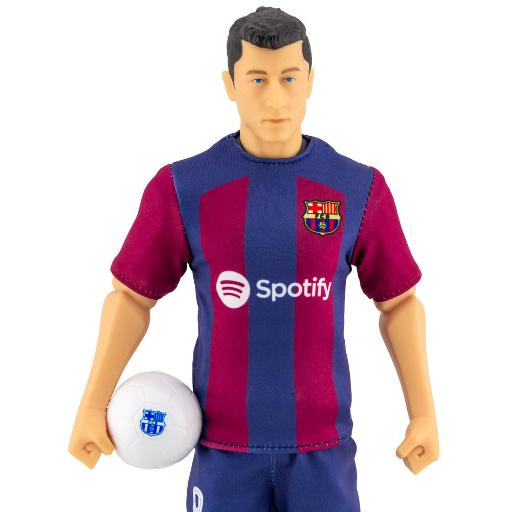 Authentic FC Barcelona Robert Lewandowski Soccer Action Figure Collectible