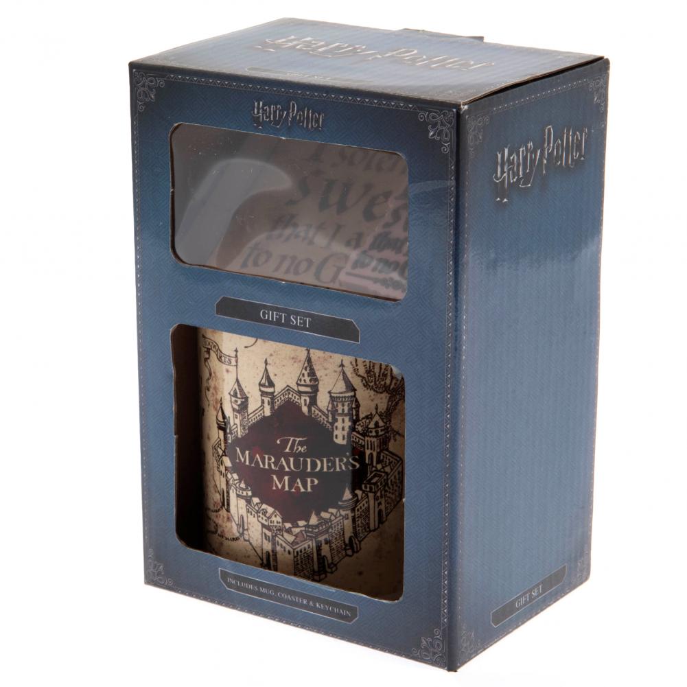 Harry Potter Marauders Map Design Mug with Coaster and PVC Keyring Set