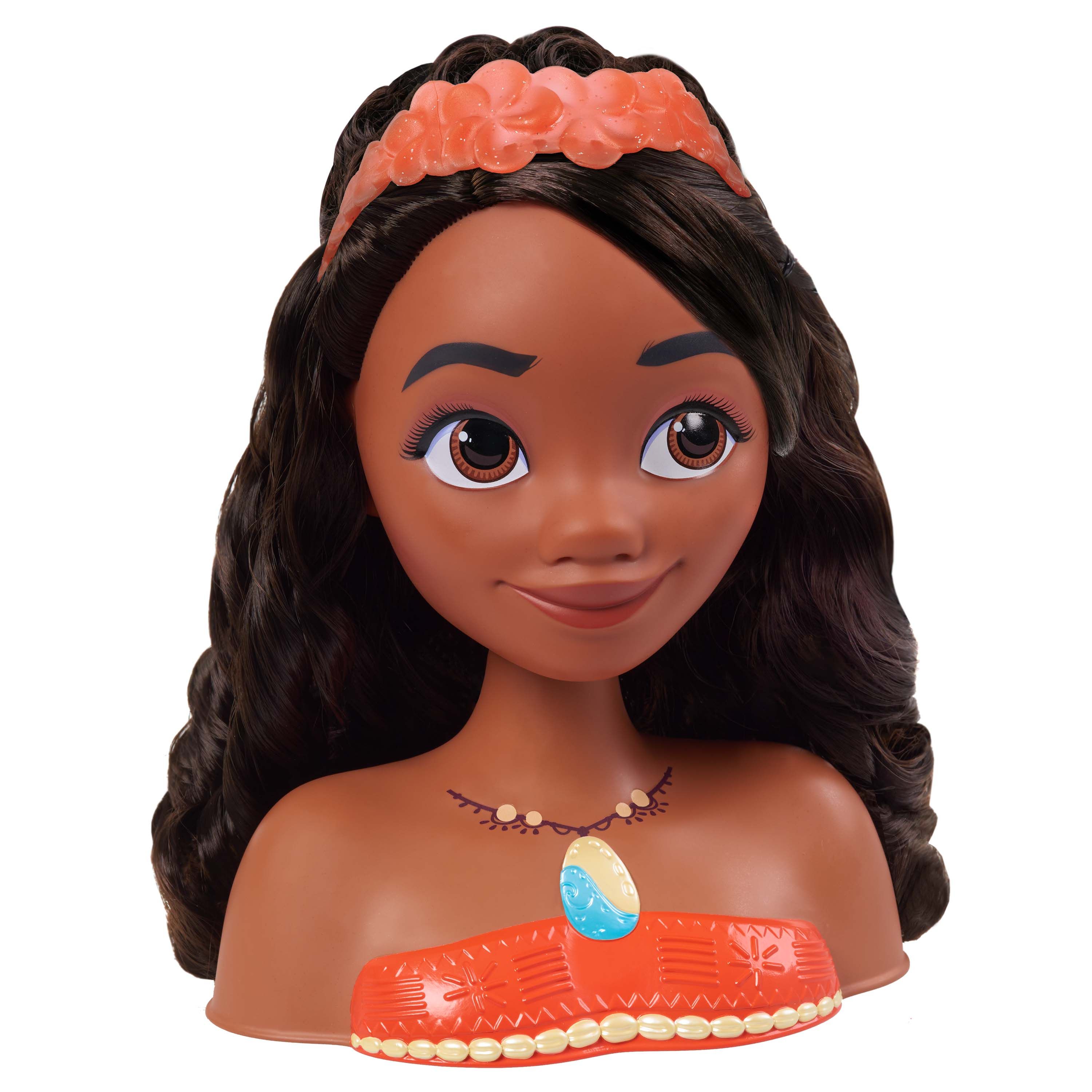 Disney Princess Moana Doll with Long Black Hair and 13 Styling Accessories