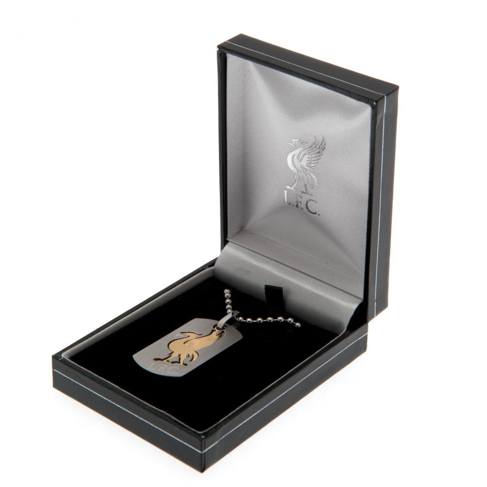 Liverpool FC Dual - Color Engraved Stainless Steel Dog Tag with Chain